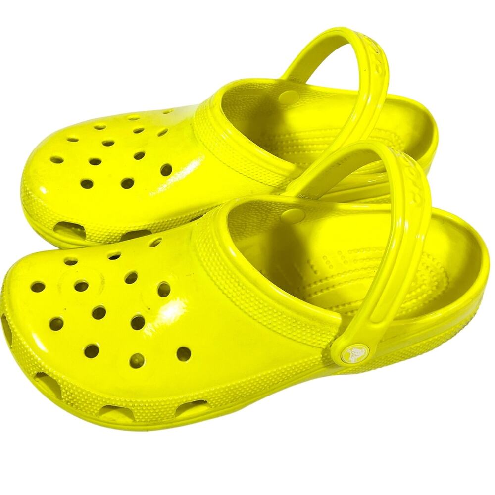 Crocs Unisex Classic Clogs Bright Yellow Acidity Mens 10 Womens 12